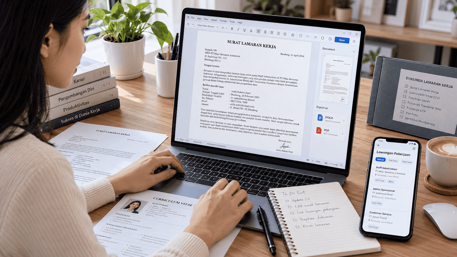 Cara Membuat Template Surat Lamaran Kerja Word Gratis