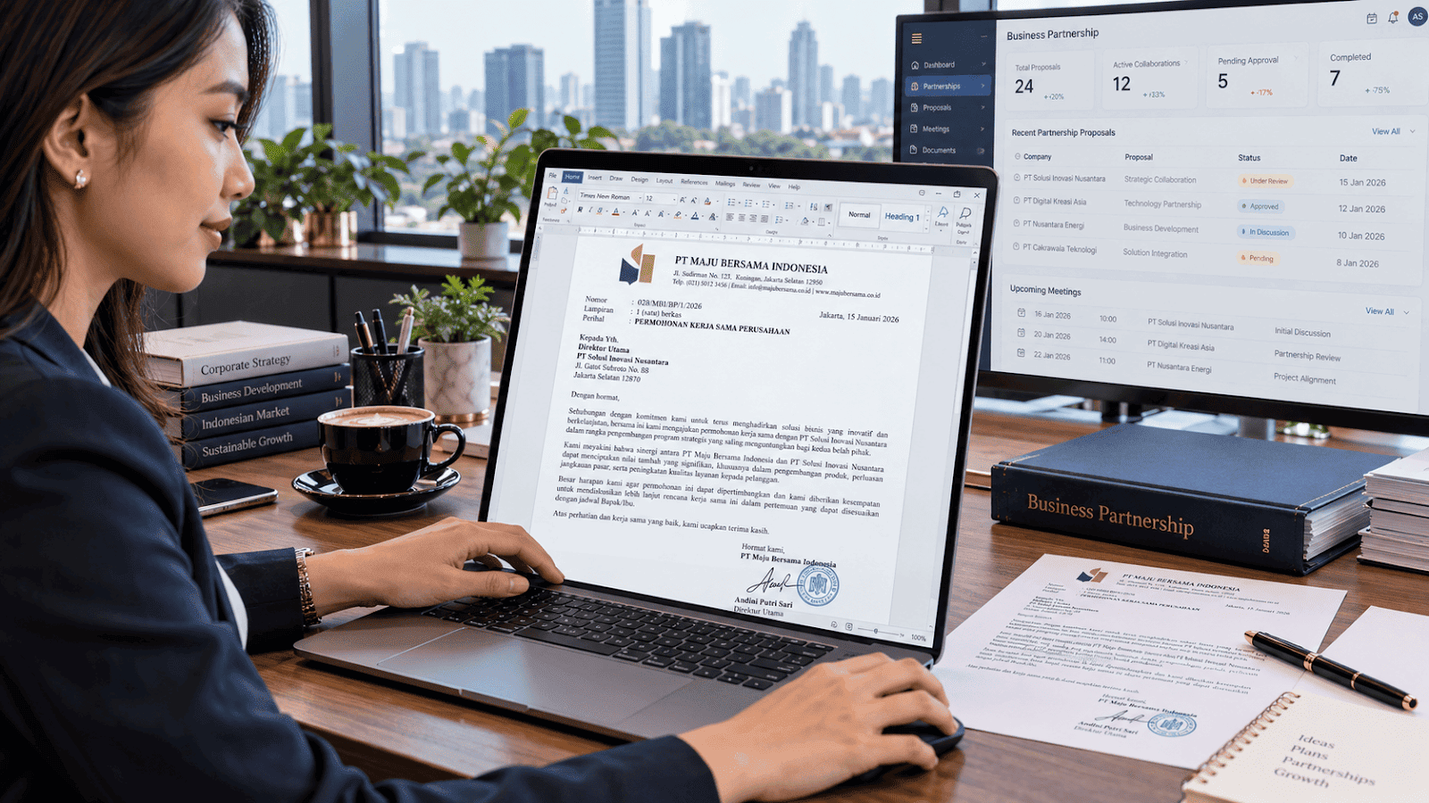 Cara Membuat Template Surat Permohonan Kerja Sama Perusahaan di Word
