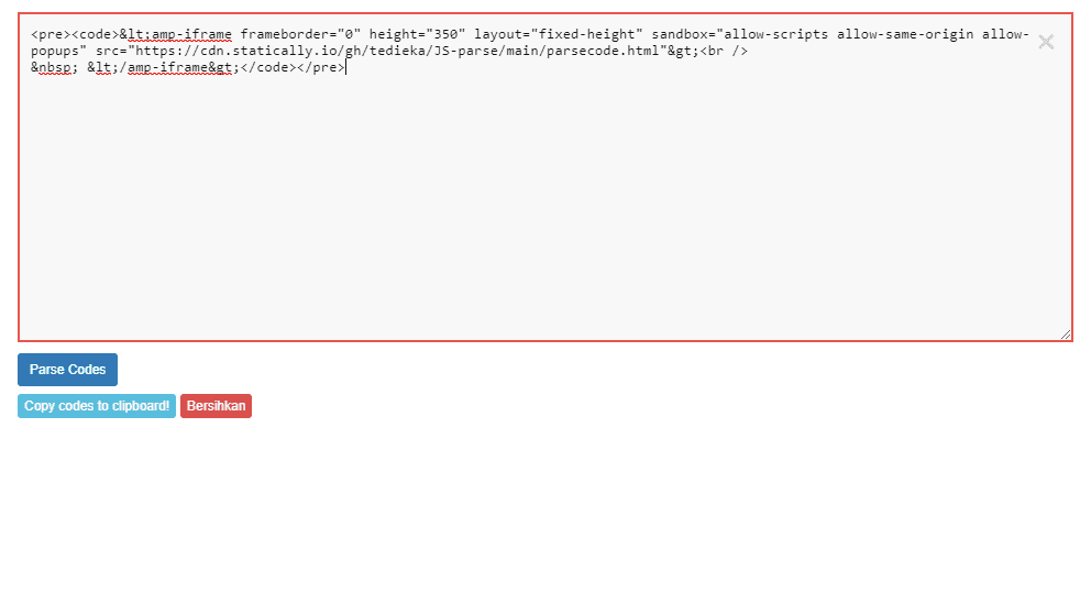 Cara Membuat Tool Parse HTML dan Kode Postingan