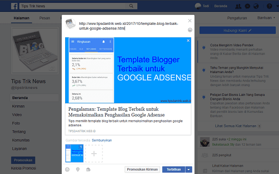 Cara Mengatasi Template Evomagz yang tidak Muncul Thumbnail saat dishare ke Facebook