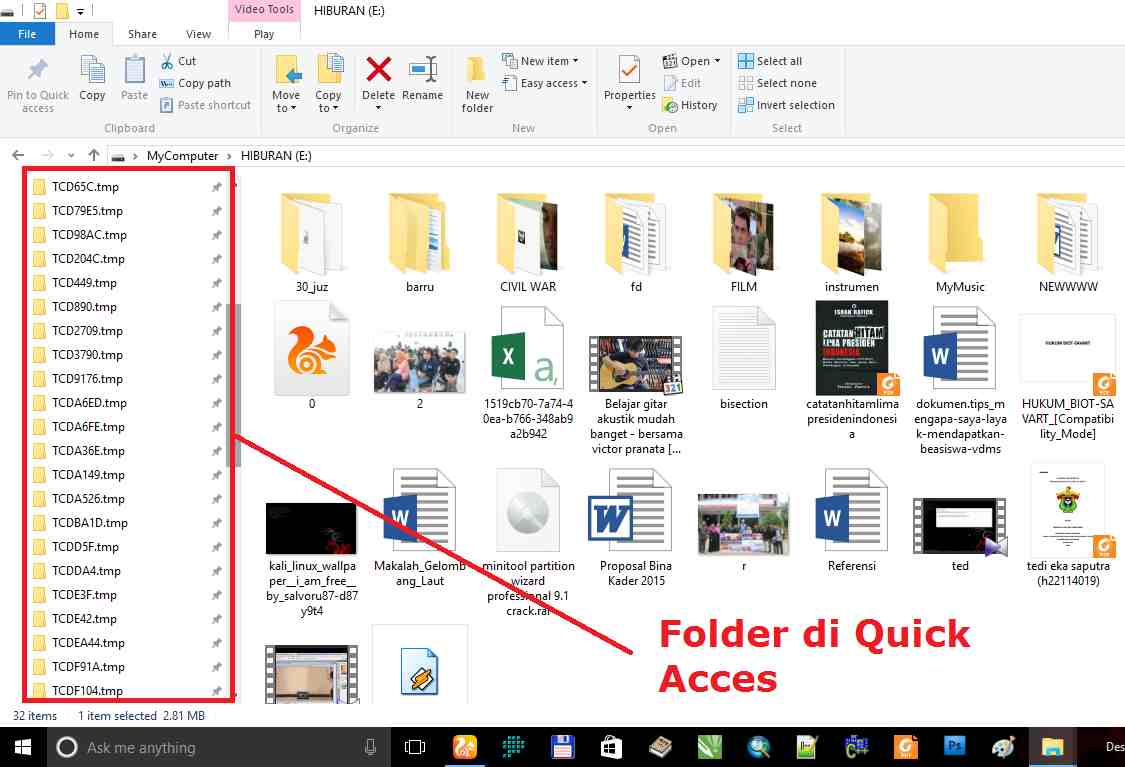 Cara menghilangkan folder yang banyak terpin di Quick Acces windows 10