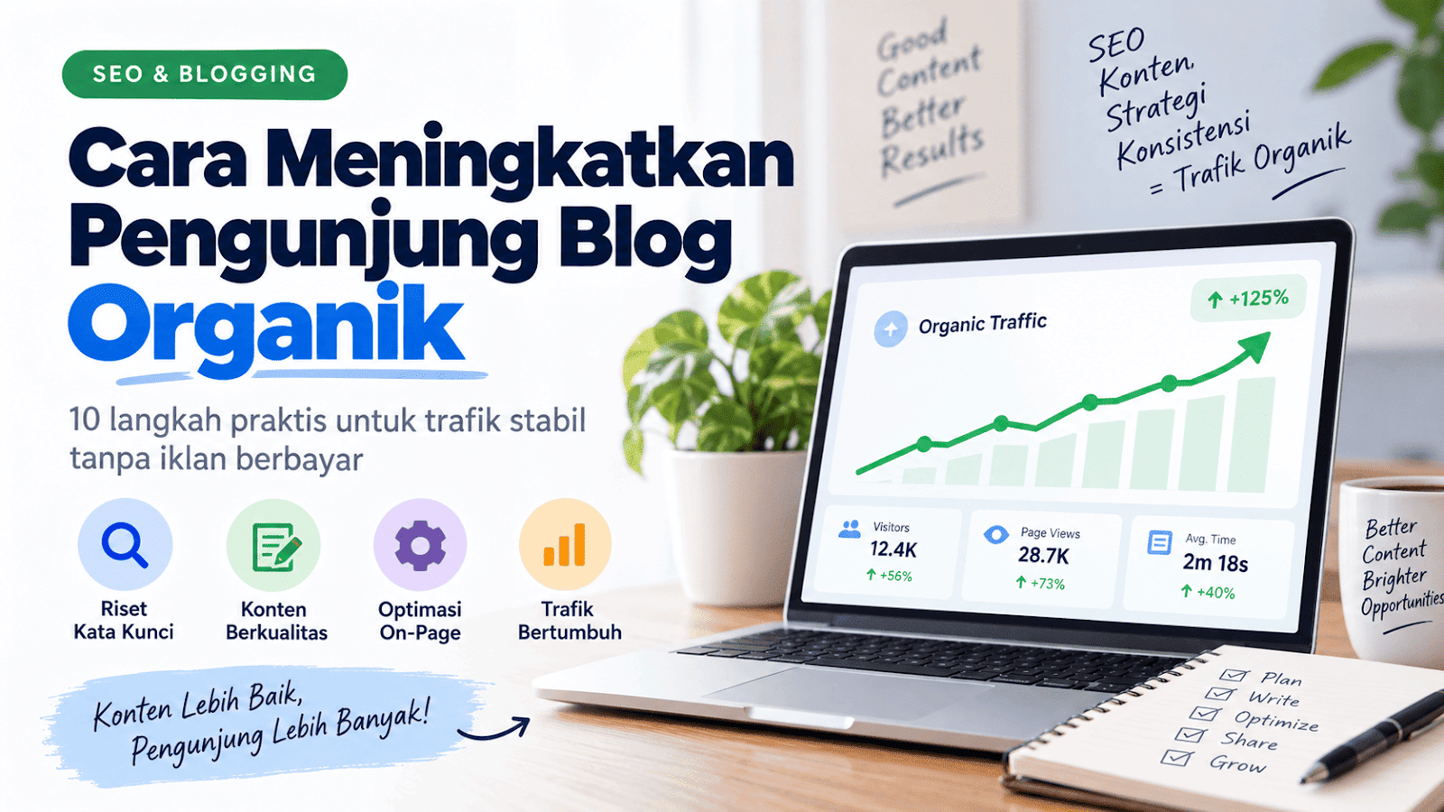 Cara Meningkatkan Pengunjung Blog Organik: Panduan Praktis untuk Pemula