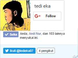 Cara membuat widget follow google plus, twitter, dan fanspage facebook di blog yang simpel