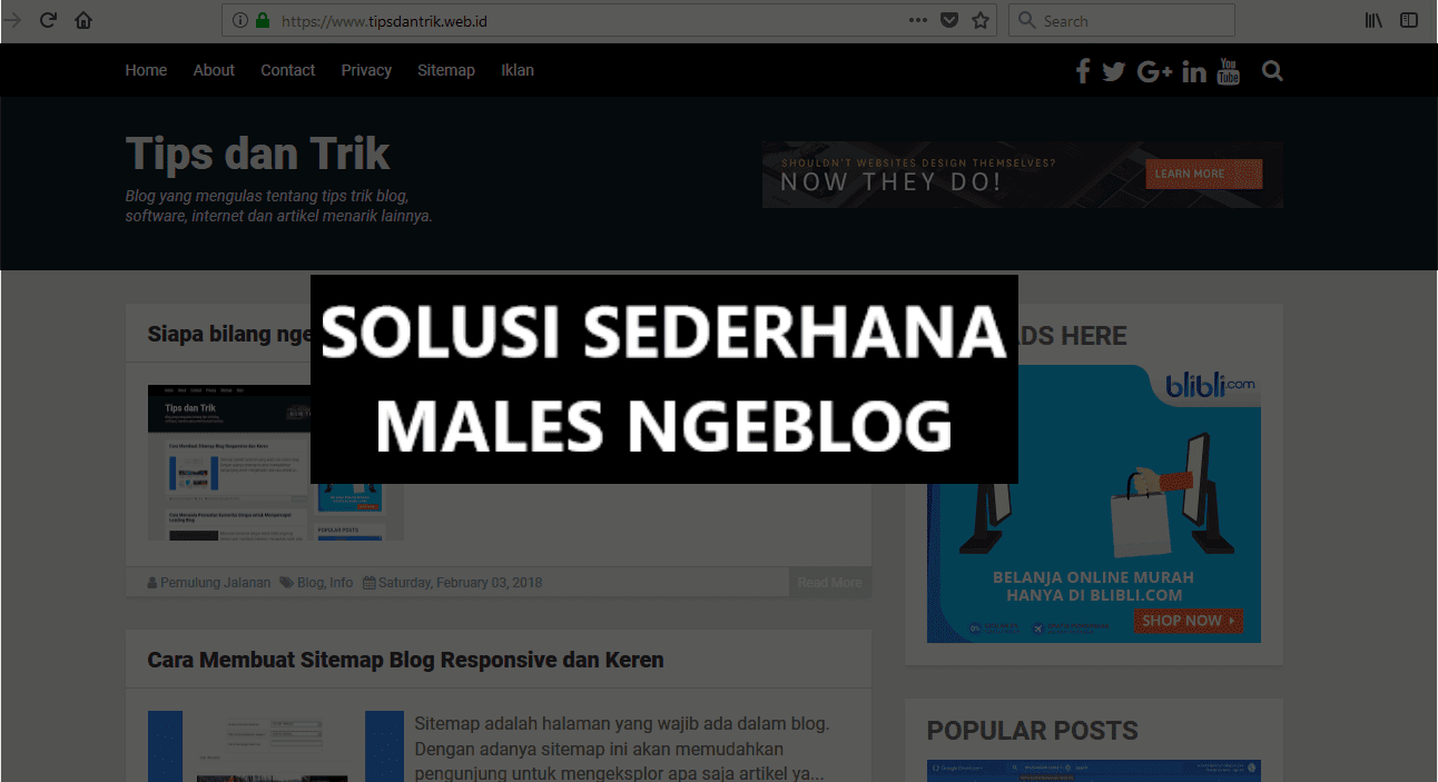 Solusi Sederhana Jika Ngeblog Sudah Mulai Males
